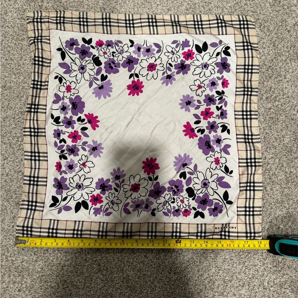 Authentic Burberry Silk Square - image 5